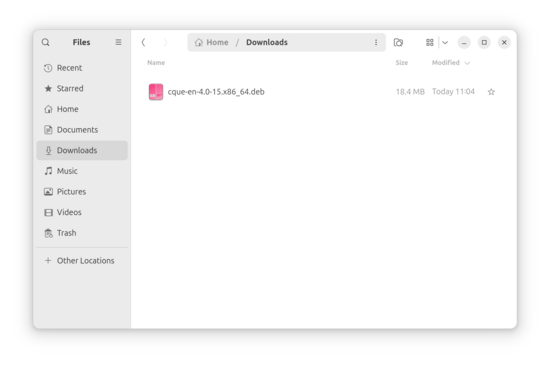 Navigate to Downloads folder