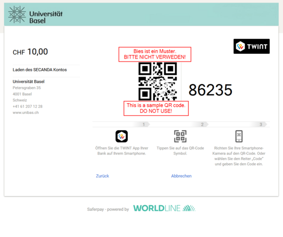 Image recharge Twint Code Secanda