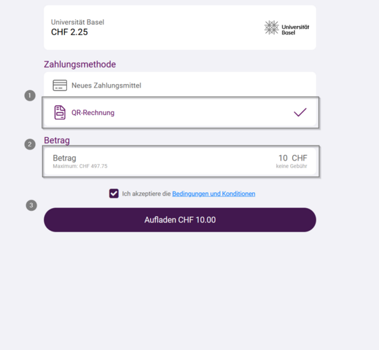 Image recharge e-banking